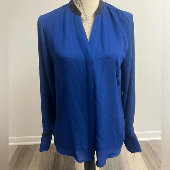 NWT Royal Blue & Black Long Sleeve Blouse! - Picture 7 of 16